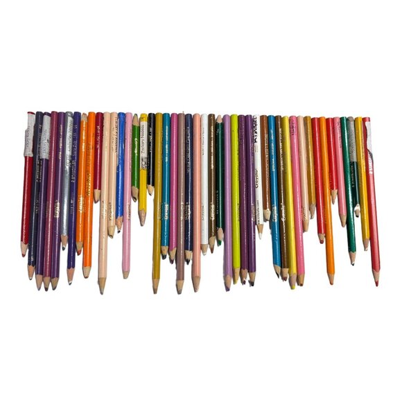 Huge Lot Used Colored Pencils Crayola Steadler Assorted Mixed 1.3 Pound Bulk - Picture 3 of 6